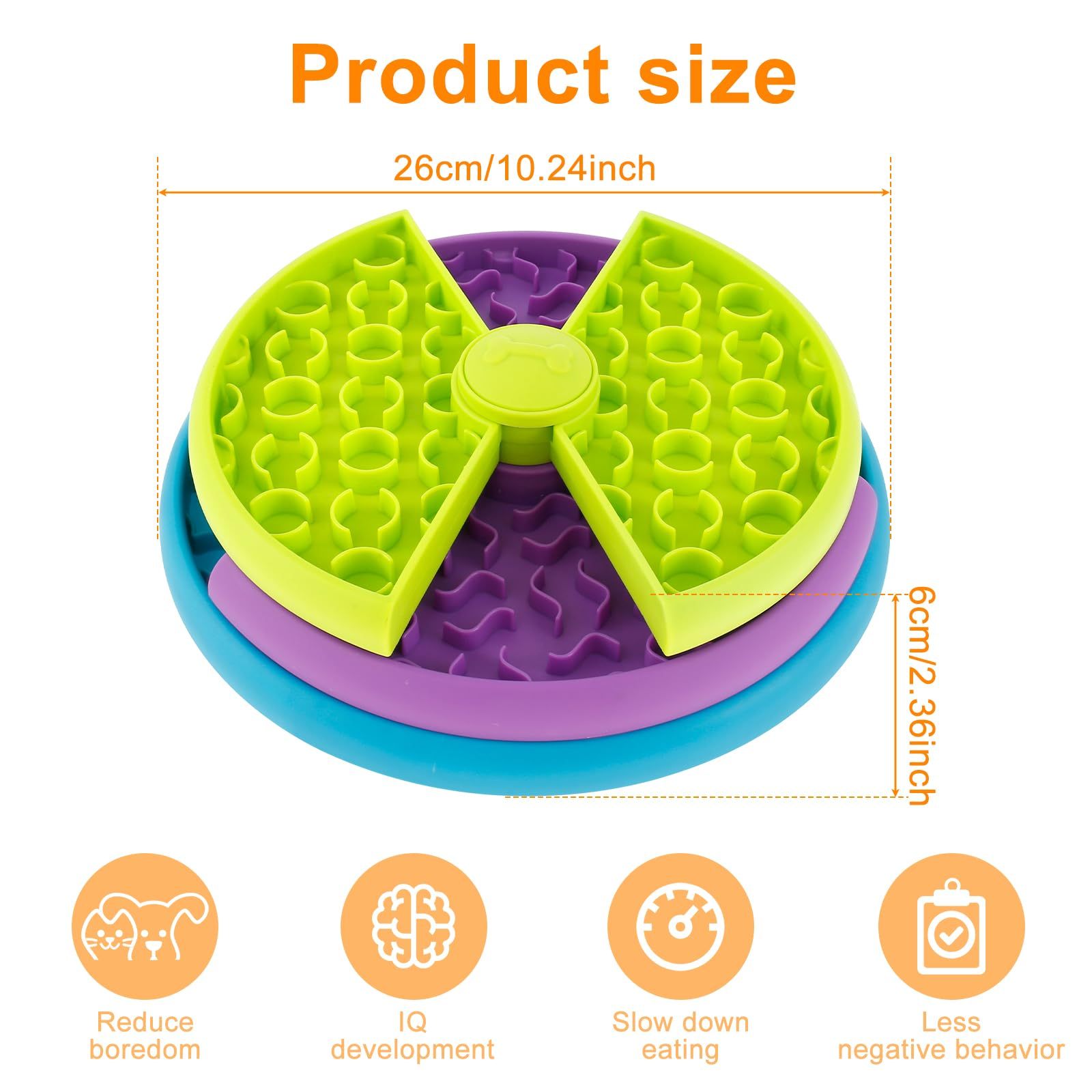 3in1 Dog Slow Feeder Bowl Puzzle Lick Mat Interactive Dog Toy Medium Large - Image 7